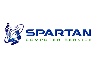 Spartan computer services logo design by 3Dlogos