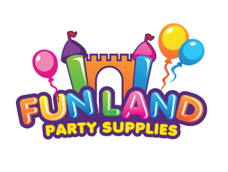 FUN LAND Party Supplies logo design by Webphixo