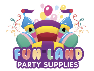 FUN LAND Party Supplies logo design - Freelancelogodesign.com