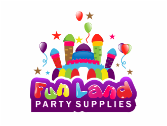 FUN LAND Party Supplies logo design concepts #5