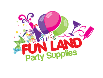 FUN LAND Party Supplies logo design concepts #6