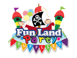 FUN LAND Party Supplies logo design concepts #7