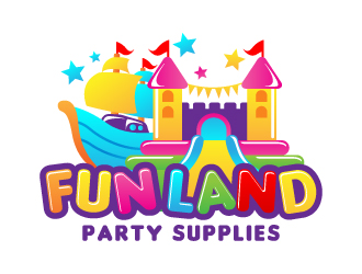 FUN LAND Party Supplies logo design concepts #8