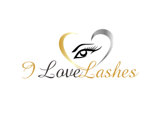 I LOVE LASHES logo design by PandaDesign