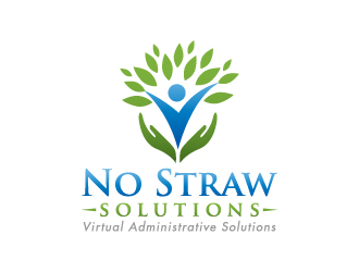 No Straw Solutions (Name) - Virtual Administrative Solutions (Services Offered) logo design by akilis13