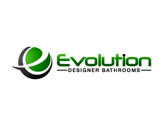 Evolution designer bathrooms logo design by abss