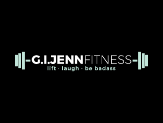 G.I. Jenn Fitness (slogan: lift. laugh. be badass.) logo design by bungpunk