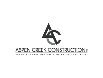 Aspen Creek Construction, LTD logo design by bungpunk