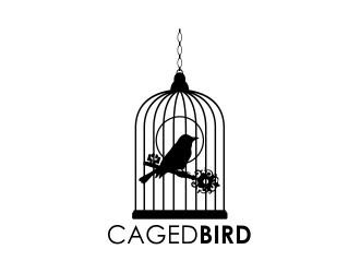 Caged bird logo design by Girly