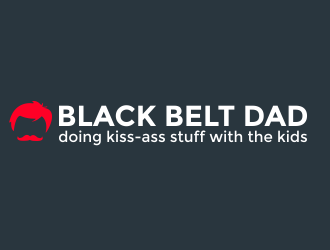 black belt dad (tag line: doing kiss-ass stuff with the kids) logo design by bluepinkpanther_