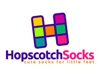 Hopscotch Socks logo design by pencilhand