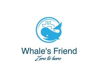 Whales Friend blog logo, we offer investment advice and market recaps regarding cryptocurrencies  logo design by creative-z