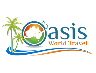 Oasis World Travel logo design by shctz