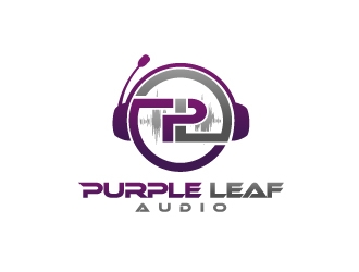 Purple Leaf Audio logo design by aRBy
