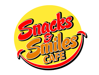 Snacks and Smiles Cafe logo design concepts #3