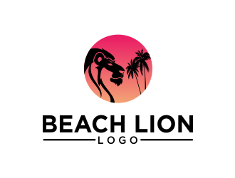 Beach Lion Logo logo design by evdesign
