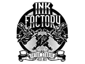 Ink factory logo design by Eliben
