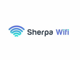 Sherpa Wifi  logo design by nikkl
