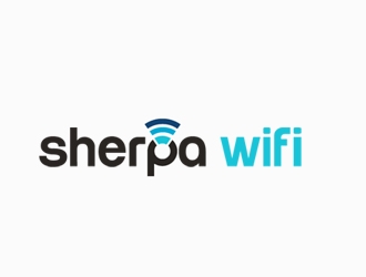 Sherpa Wifi  logo design by gilkkj