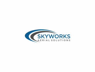 Skyworks Aerial Solutions logo design by L E V A R