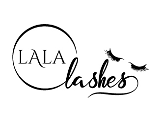 Lala Lashes  logo design by Boomstudioz