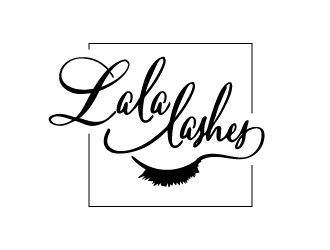 Lala Lashes  logo design by KHAI