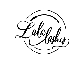 Lala Lashes  logo design by KHAI