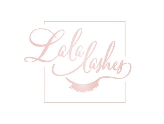 Lala Lashes  logo design by KHAI