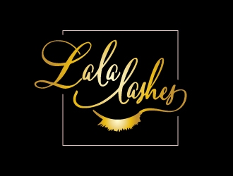 Lala Lashes  logo design by KHAI