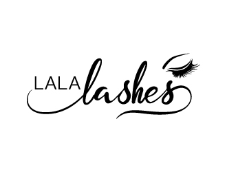 Lala Lashes  logo design by Boomstudioz