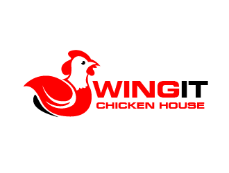 WING IT Chicken House logo design by THOR_