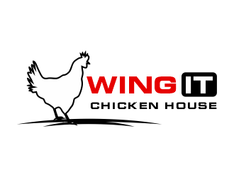 WING IT Chicken House logo design by Girly