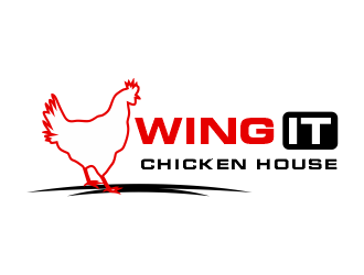 WING IT Chicken House logo design by Girly