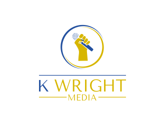 K Wright Media  logo design by qqdesigns