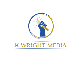 K Wright Media  logo design by qqdesigns