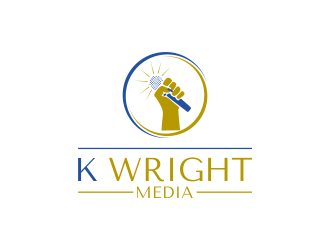 K Wright Media  logo design by qqdesigns