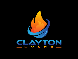 CLAYTON HVACR  logo design by pencilhand