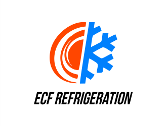 ECF REFRIGERATION logo design by Gwerth