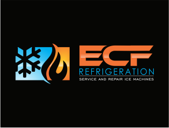 ECF REFRIGERATION logo design by up2date