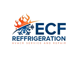 ECF REFRIGERATION logo design by samueljho