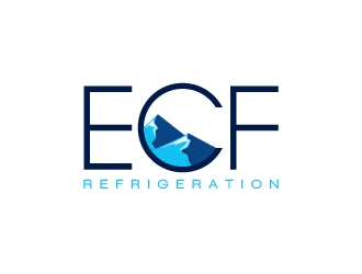 ECF REFRIGERATION logo design by sanu