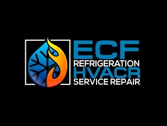 ECF REFRIGERATION logo design by onetm