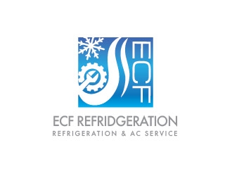 ECF REFRIGERATION logo design by Rachel