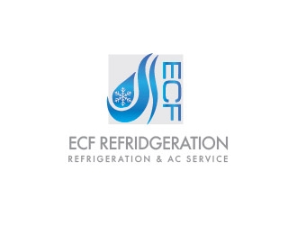 ECF REFRIGERATION logo design by Rachel