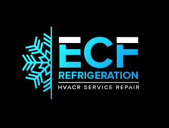 ECF REFRIGERATION logo design by BeDesign