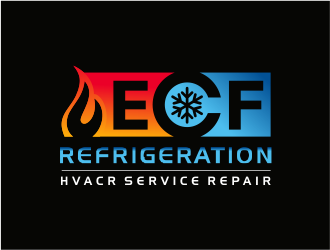 ECF REFRIGERATION logo design by up2date