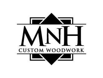 MNH Custom Woodwork logo design by J0s3Ph