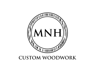 MNH Custom Woodwork logo design by ammad