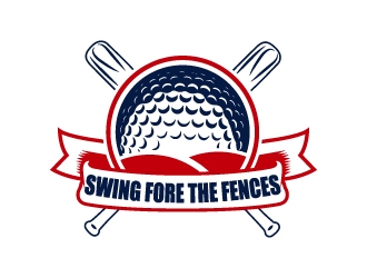 Swing Fore the Fences logo design concepts #6