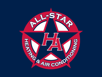 All-Star Heating and Air Conditioning logo design by pencilhand